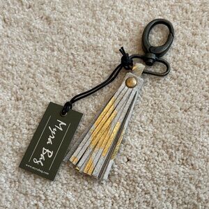 Myra Bag Metallic Gold Tassel Key Holder